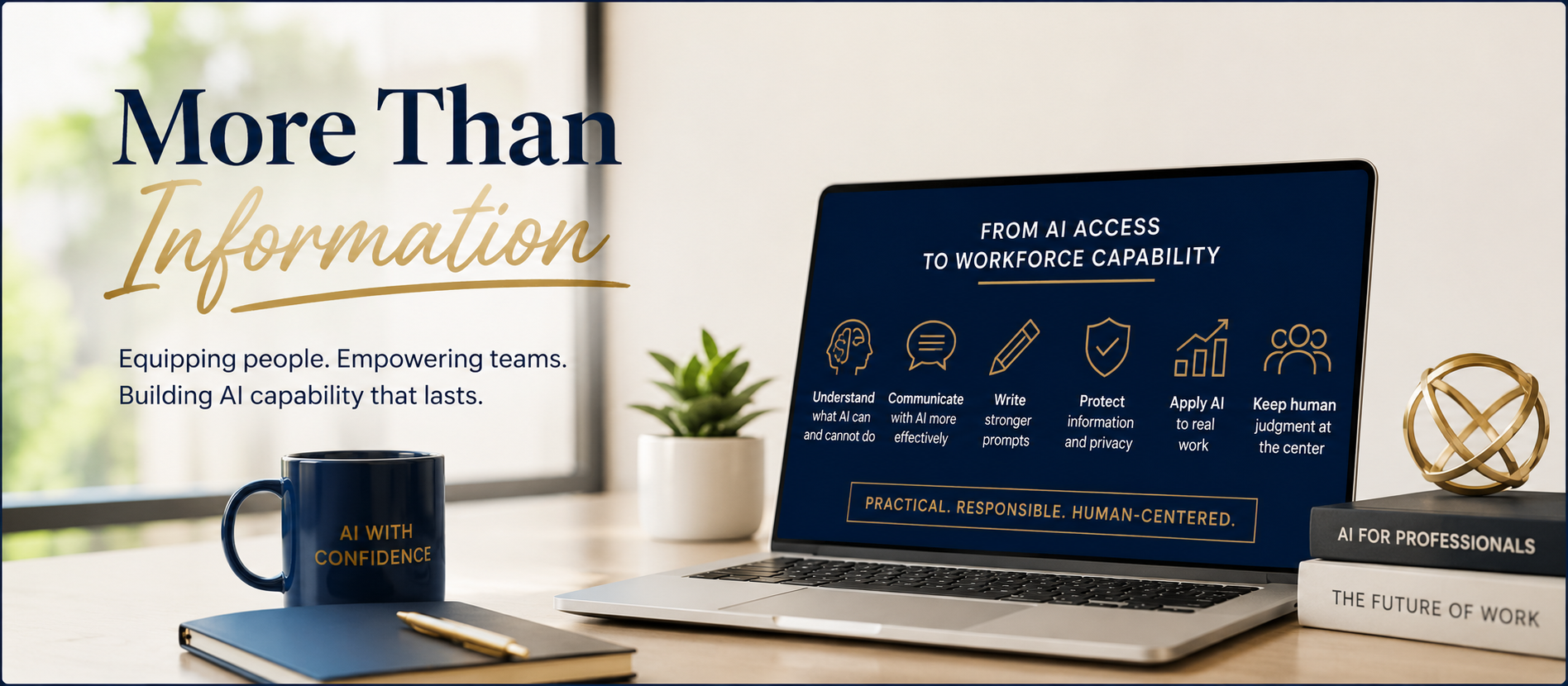 'More Than Information' — equipping people, empowering teams, building AI capability that lasts